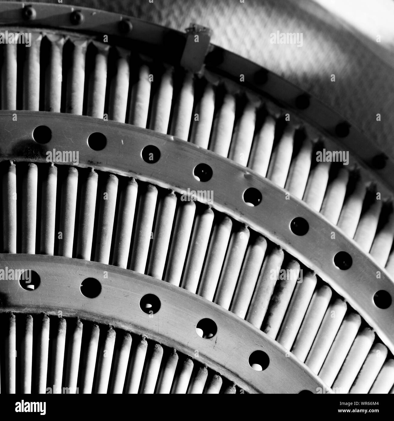 Repetitive Pattern Design Of Metal Equipment Stock Photo