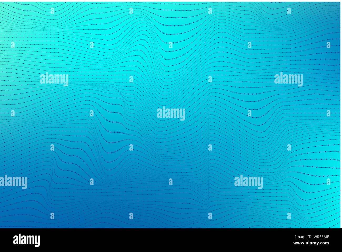 Quantum computing technology concept. Deep learning artificial intelligence. Big data algorithms visualization for business, science, technology Stock Vector