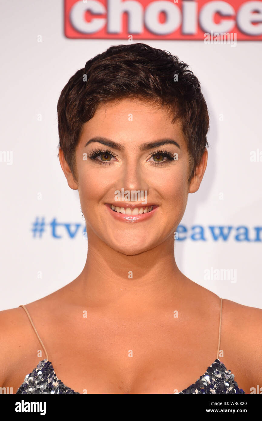 Isabel Hodgins attending the TV Choice Awards held at the Hilton Hotel, Park Lane, London. Stock Photo