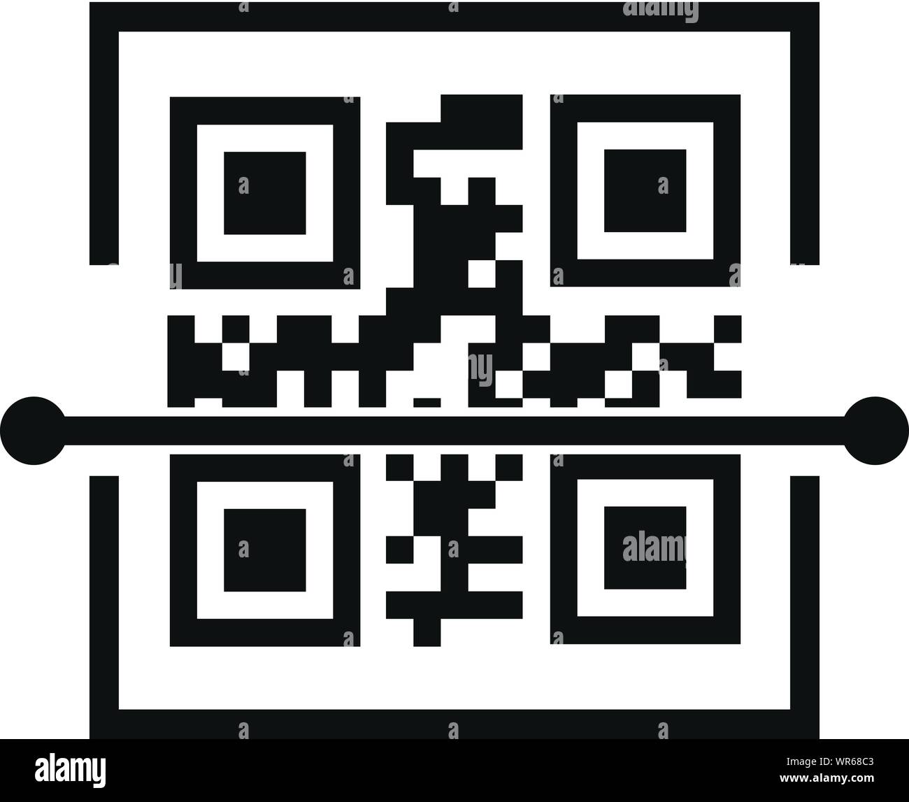 Scan qr code icon. Simple illustration of scan qr code vector icon for web  design isolated on white background Stock Vector Image & Art - Alamy
