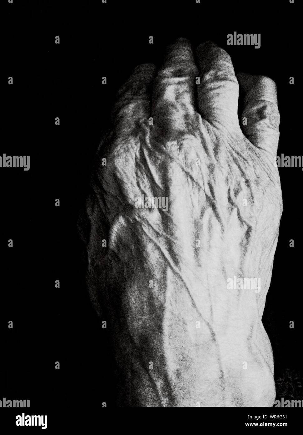 Close Up Of Hand Of Elderly Person Stock Photo