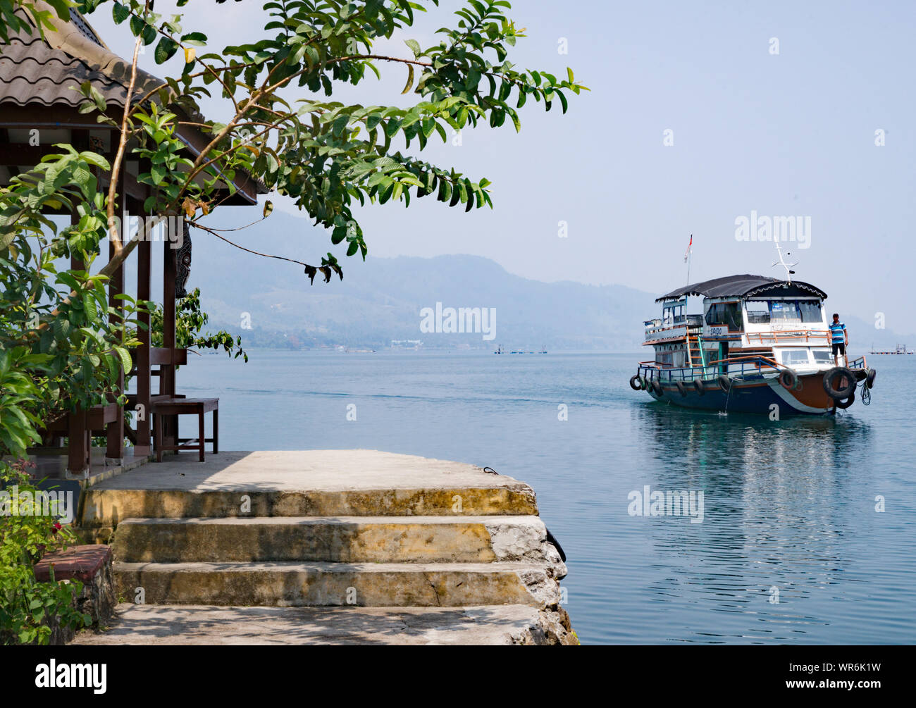Ferry boat, Lake Toba, North Sumatra, Indonesia Stock Photo