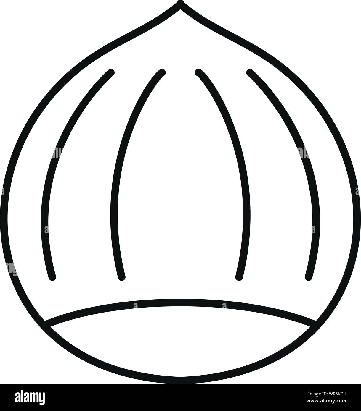 Hazelnut icon. Outline hazelnut vector icon for web design isolated on