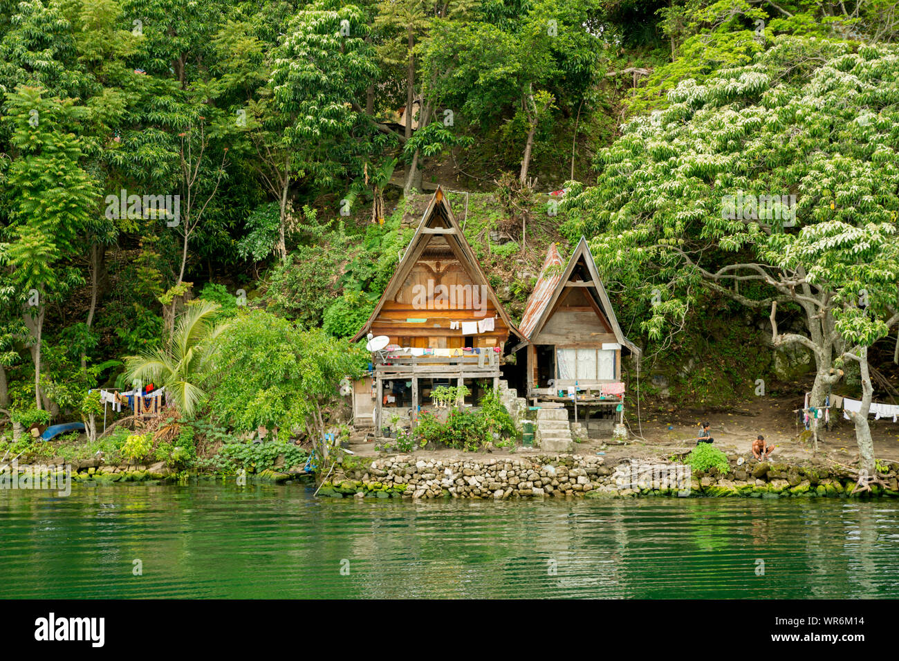 Local house, Lake Toba, North Sumatra, Indonesia Stock Photo
