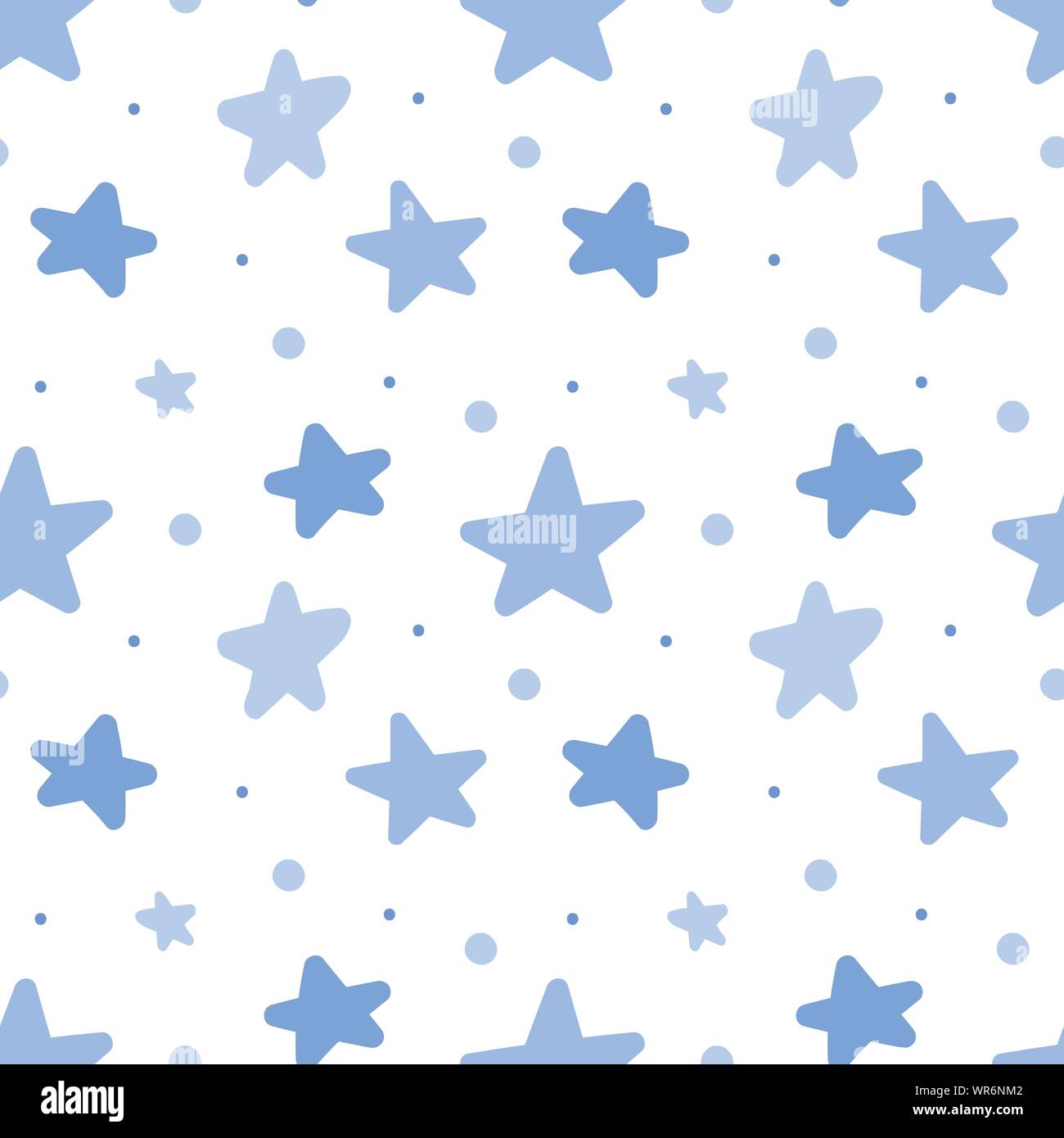 Seamless pattern of blue stars. Concept for baby shower, birthday, holiday,  sleep, texture, background, wallpaper, wrapping paper, print for clothes  Stock Vector Image & Art - Alamy