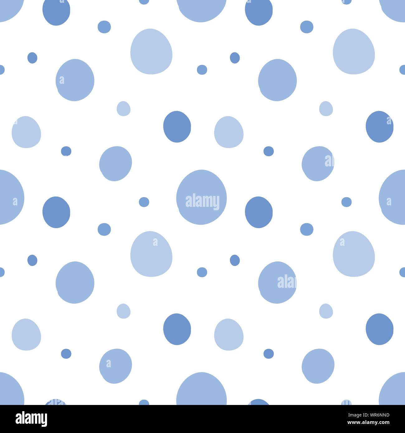 Seamless pattern of blue circles. Concept of baby shower, birthday ...