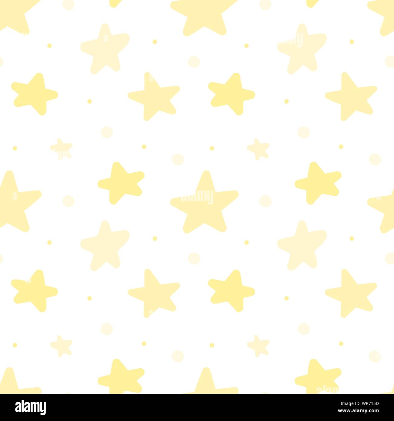 Seamless pattern of yellow stars. Concept for baby shower, birthday,  holiday, sleep, texture, background, wallpaper, wrapping paper, print for  clothes Stock Vector Image & Art - Alamy