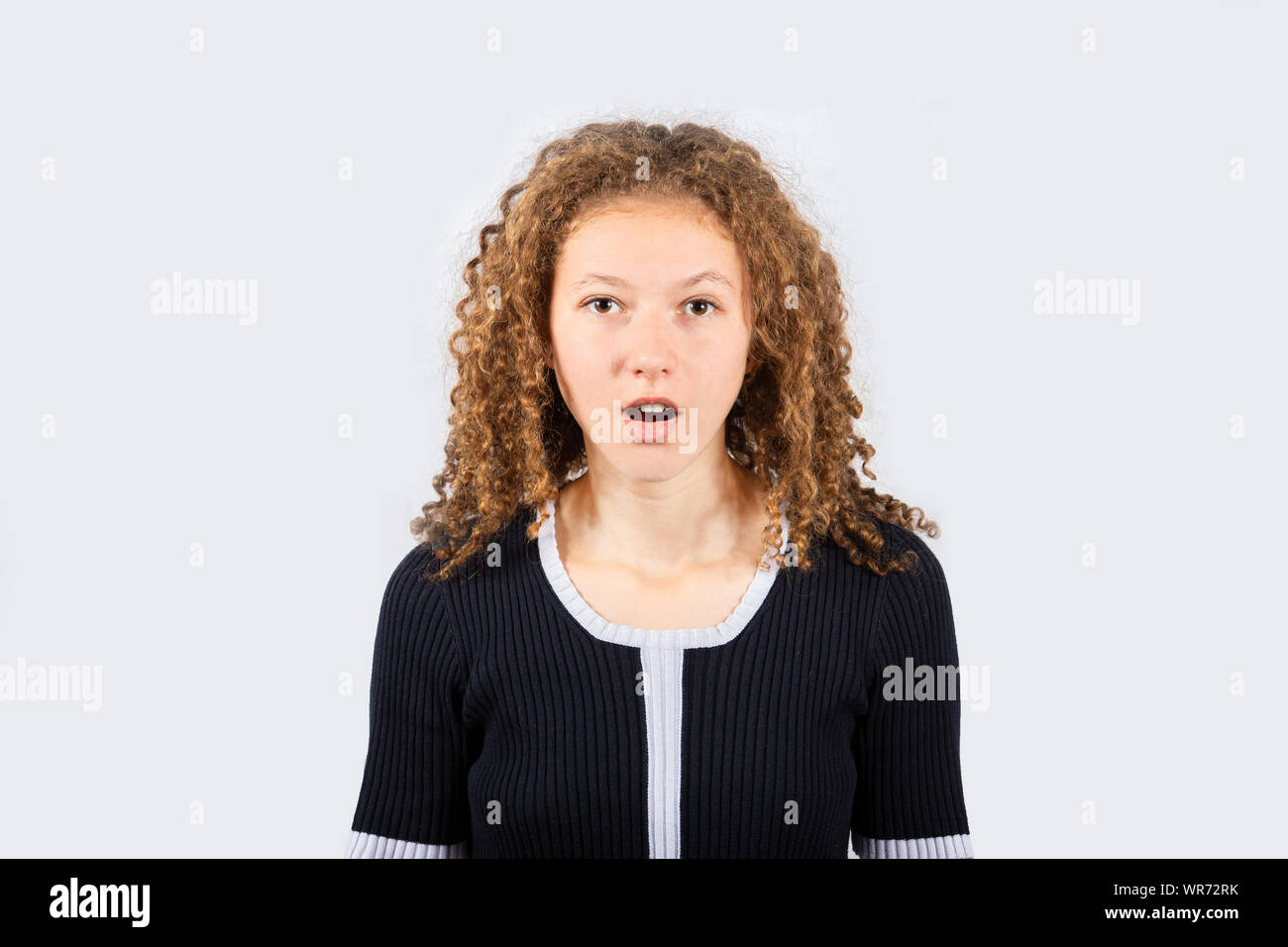 Scared face of girl stock photo. Image of madness, person - 28518734