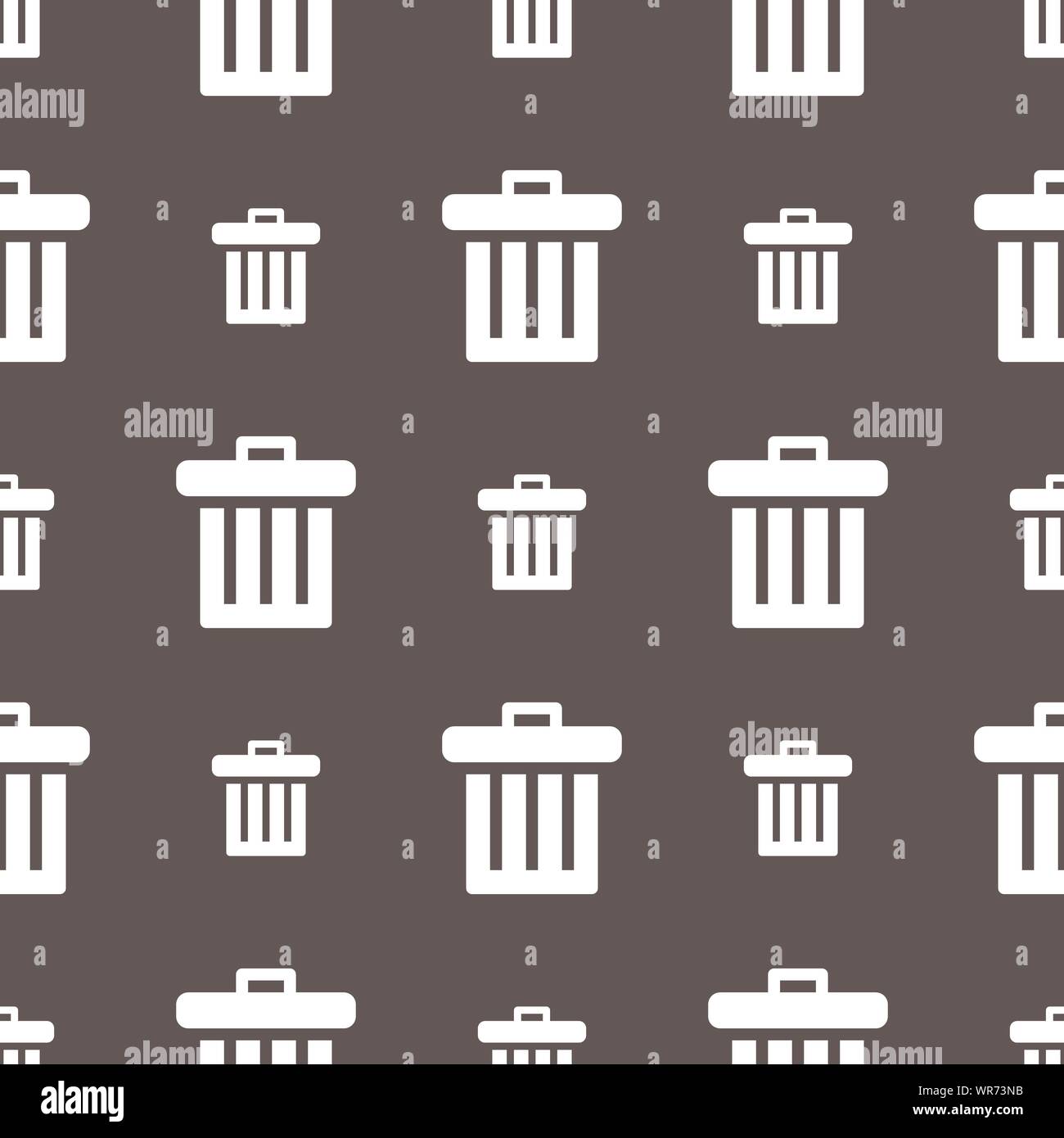 Recycle bin icon sign. Seamless pattern on a gray background. Vector Stock Vector Image &amp; Art ...