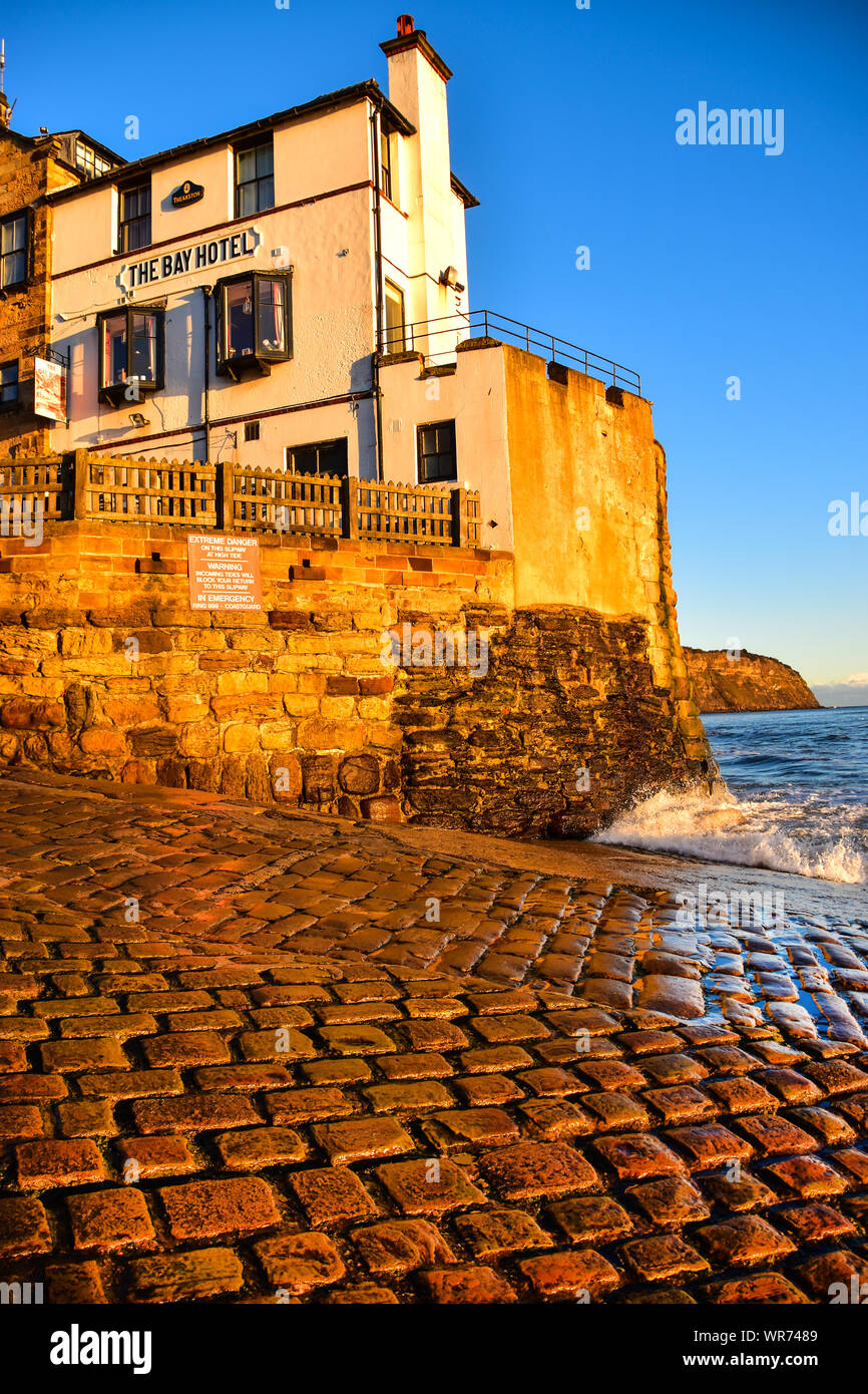 The Bay Hotel, Robin Hood's Bay, North Yorkshire Stock Photo Alamy