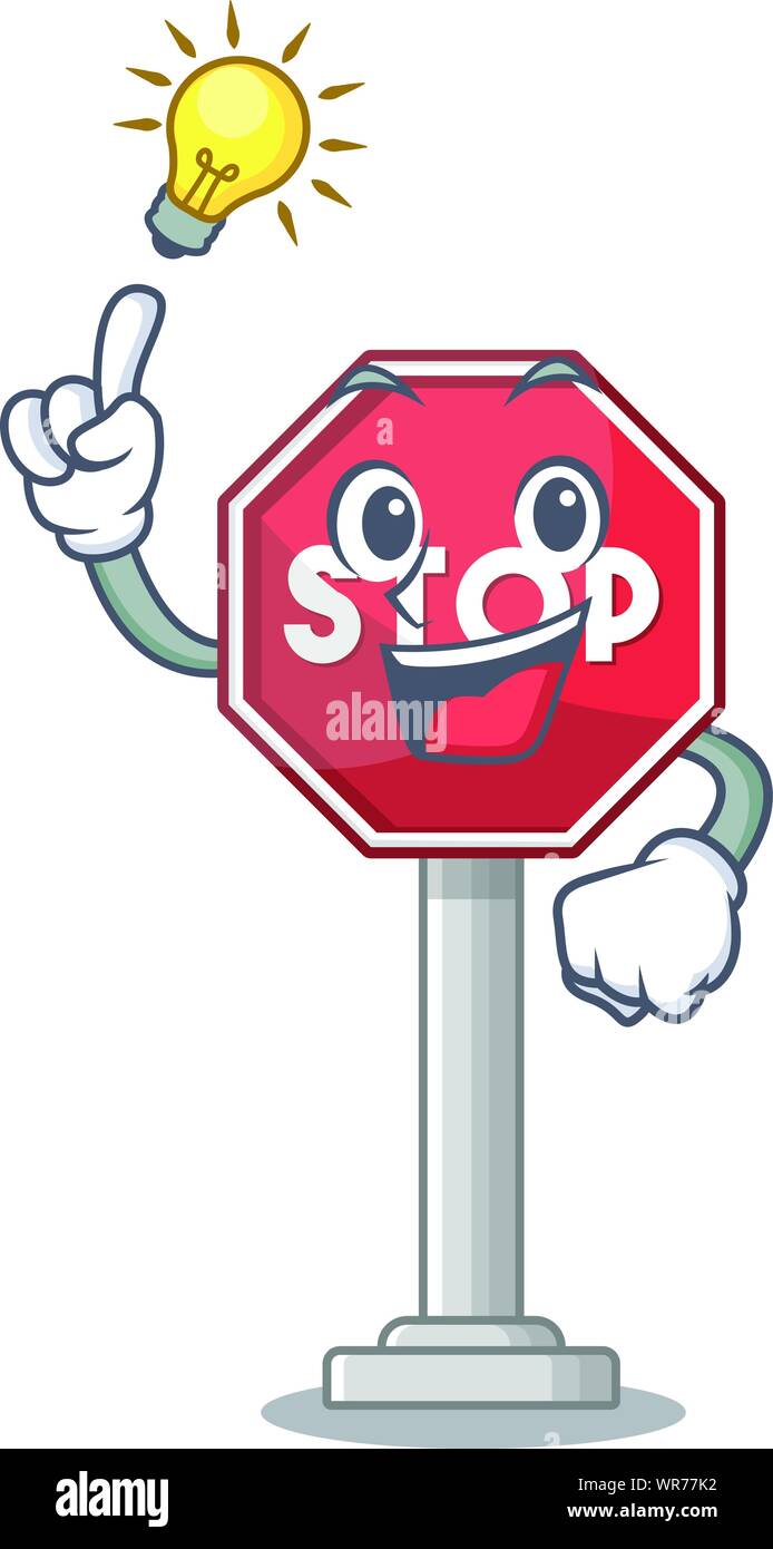 Have an idea sign stop isolated with the cartoon Stock Vector Image ...