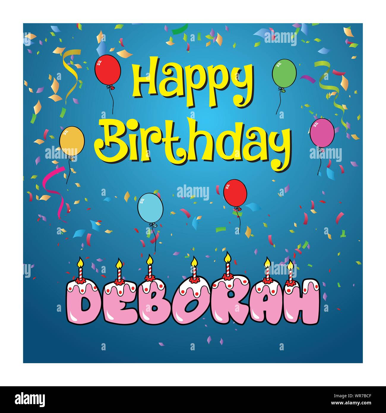 Happy Birthday Deborah Clipart
