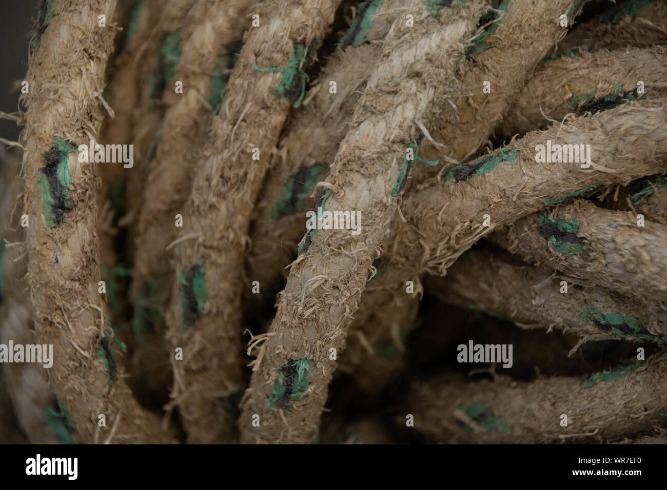 Close up photograph of rope Stock Photo