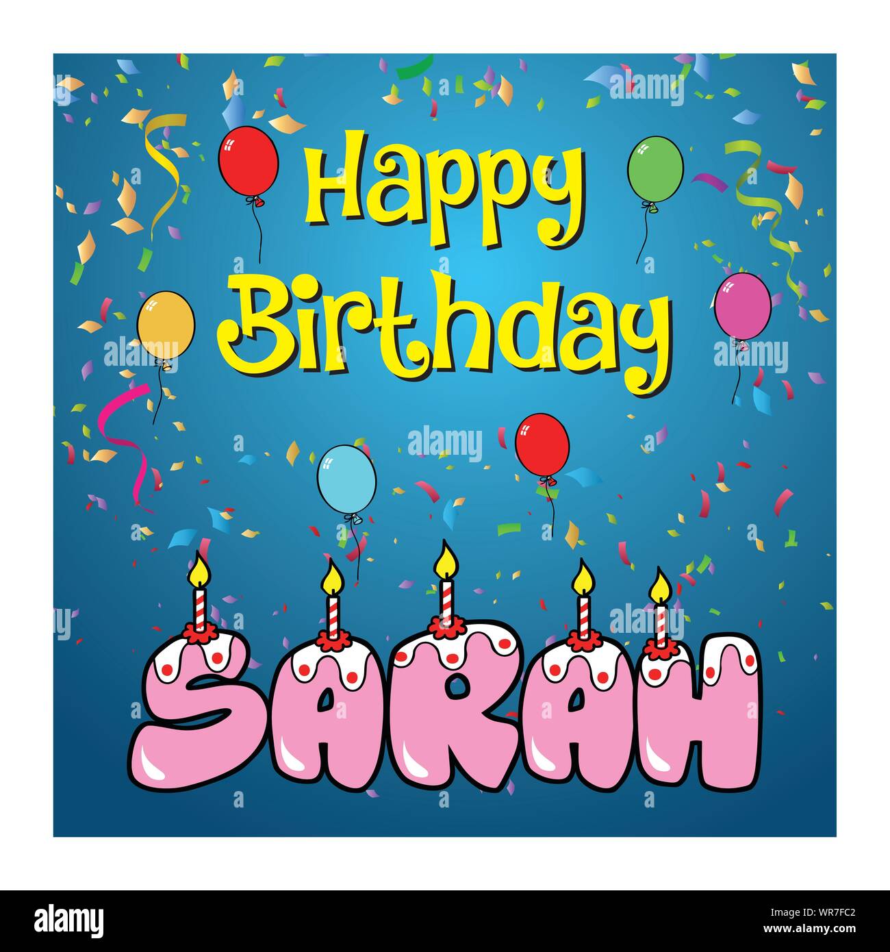 happy birthday names Stock Vector Image & Art Alamy