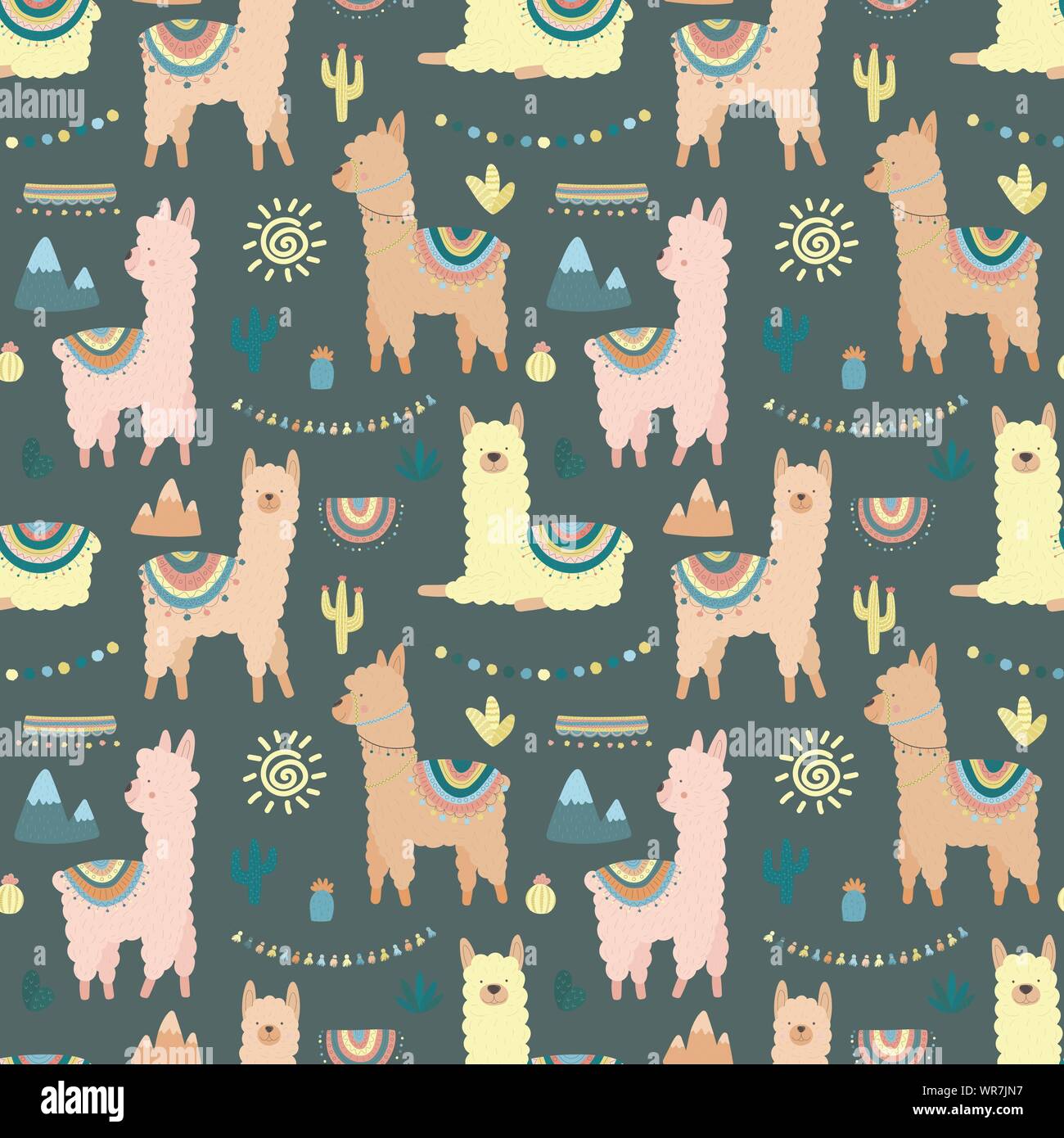 Llama Pattern Background Lama background image hi-res stock photography and images - Alamy