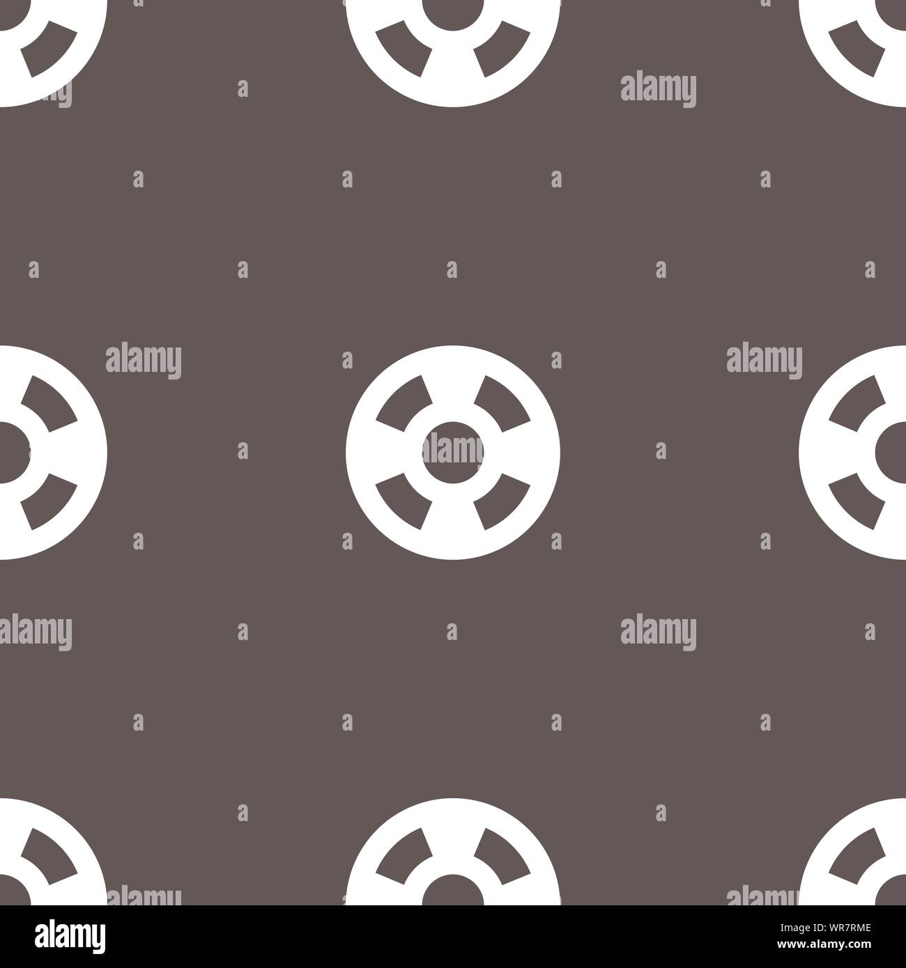 film icon sign. Seamless pattern on a gray background. Vector Stock Vector