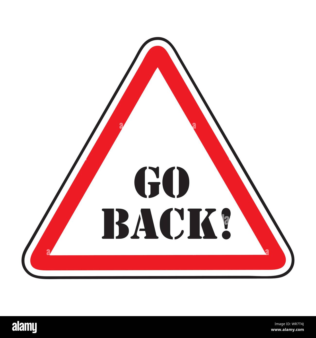 Wrong way go back australian road sign Stock Vector Images Alamy