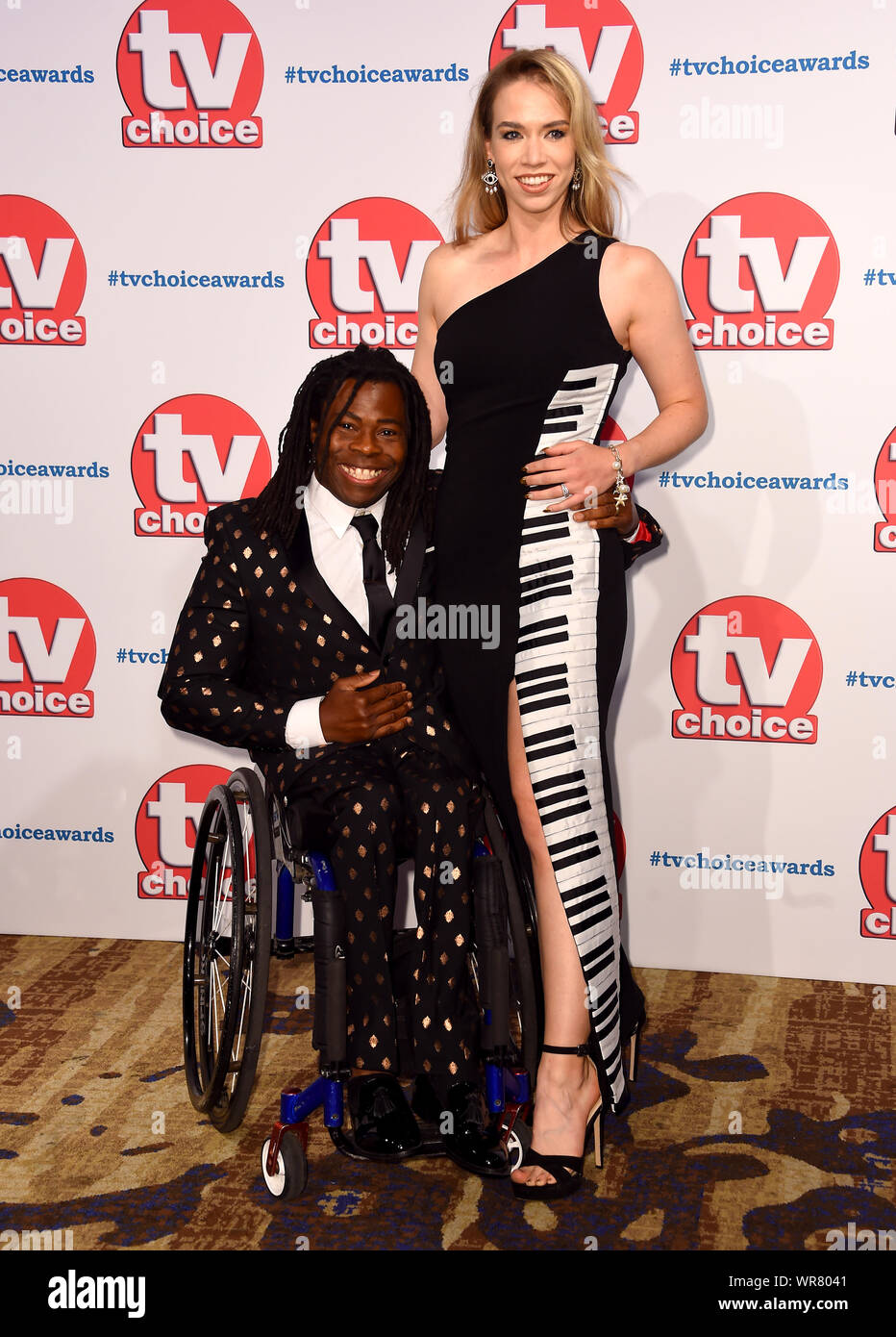 Ade Adepitan and Linda Harrison attending the TV Choice Awards held at the Hilton Hotel, Park Lane, London. Stock Photo