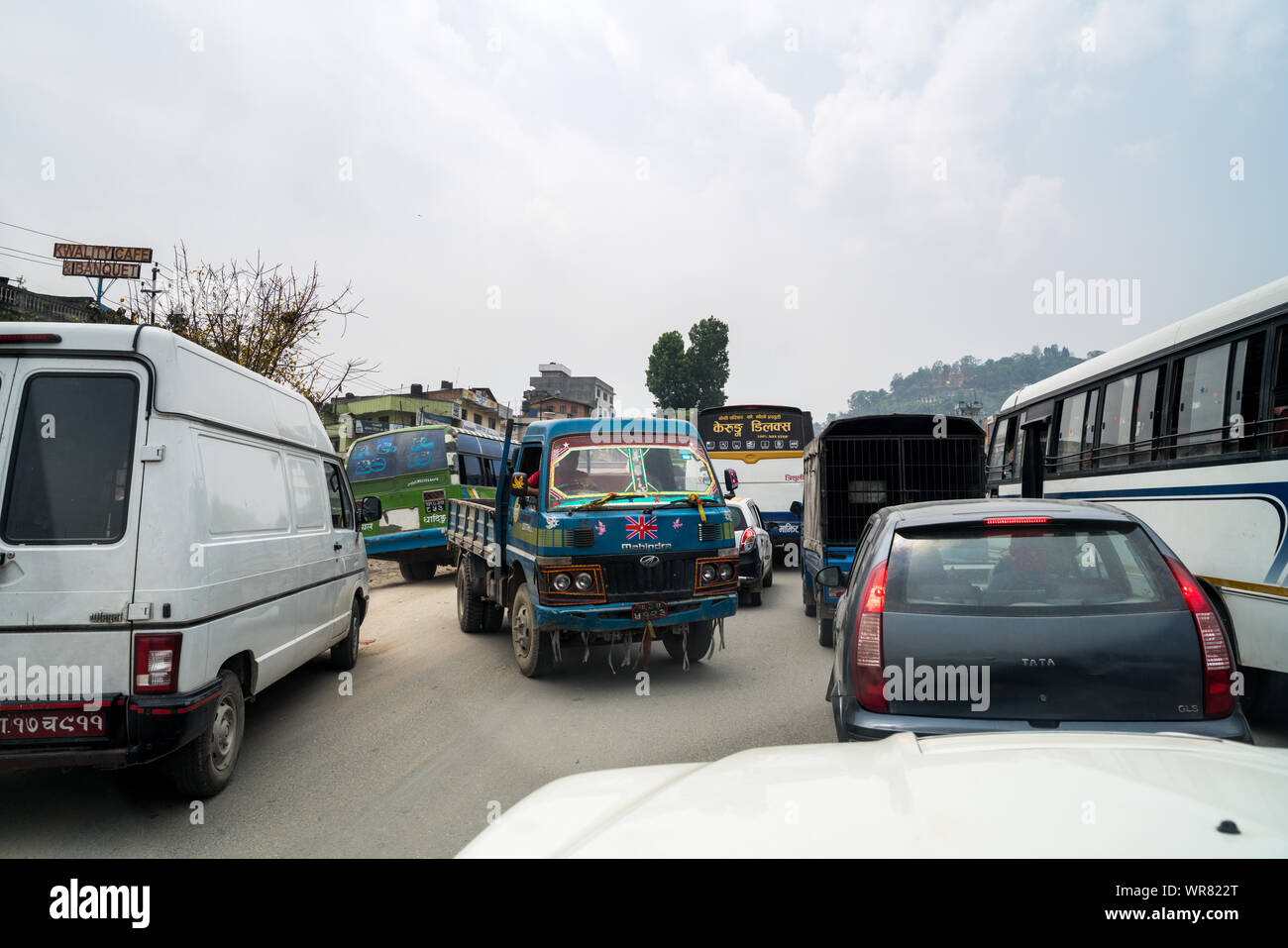 Chaotic traffic in Kathmandu, Nepal Stock Photo Alamy