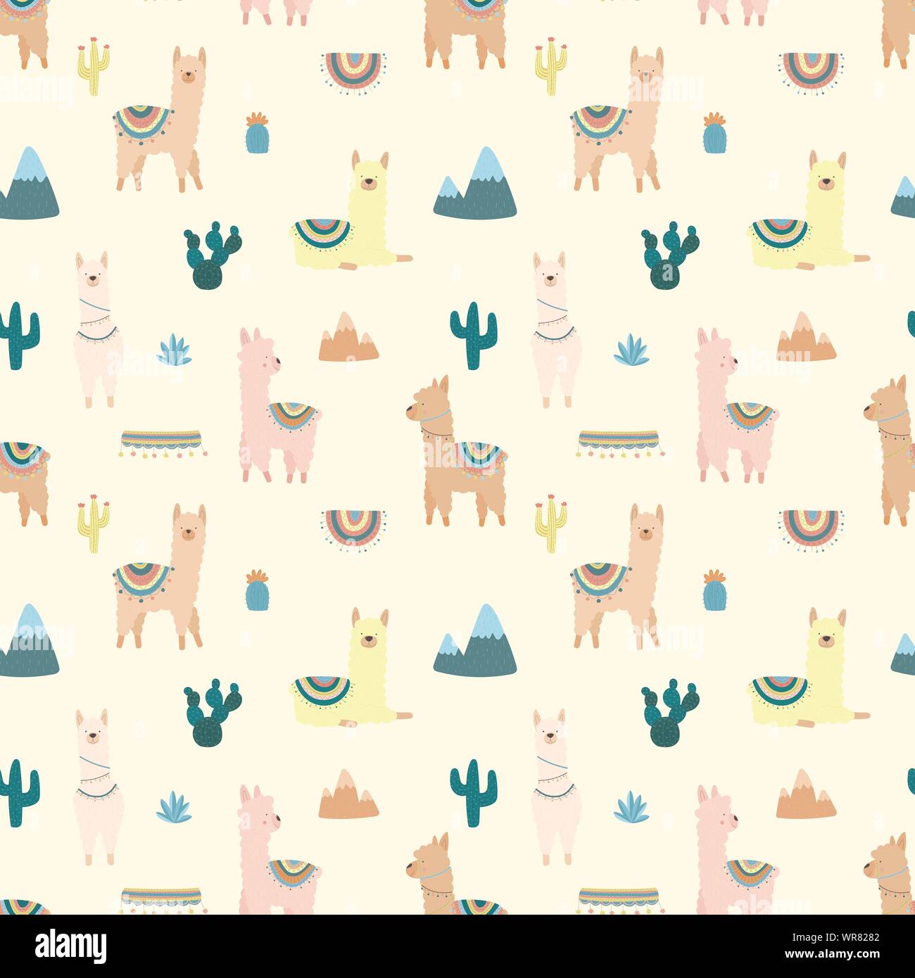 Llama Pattern Background Lama background image hi-res stock photography and images - Alamy