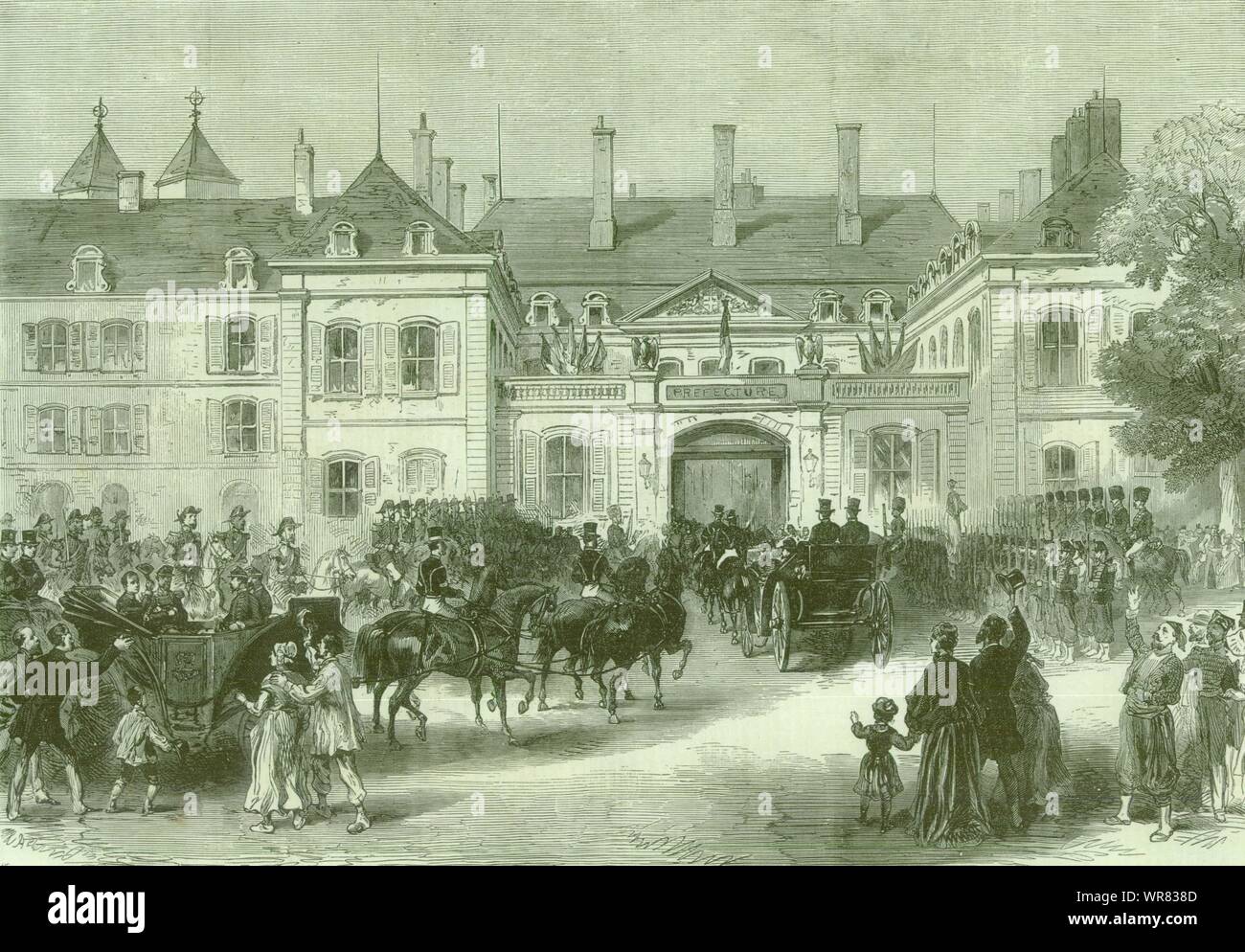 Franco-Prussian War: The Emperor & Prince Imperial at Metz. Moselle 1870 Stock Photo