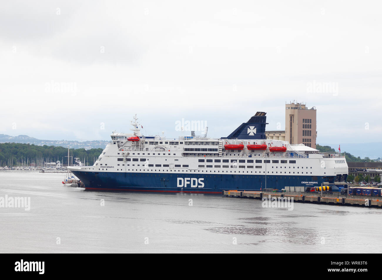 Oslo, Norway - June 20, 2019: The ROPAX ferry Crown Seaways operates the  DFDS route to Copenhagen Stock Photo - Alamy