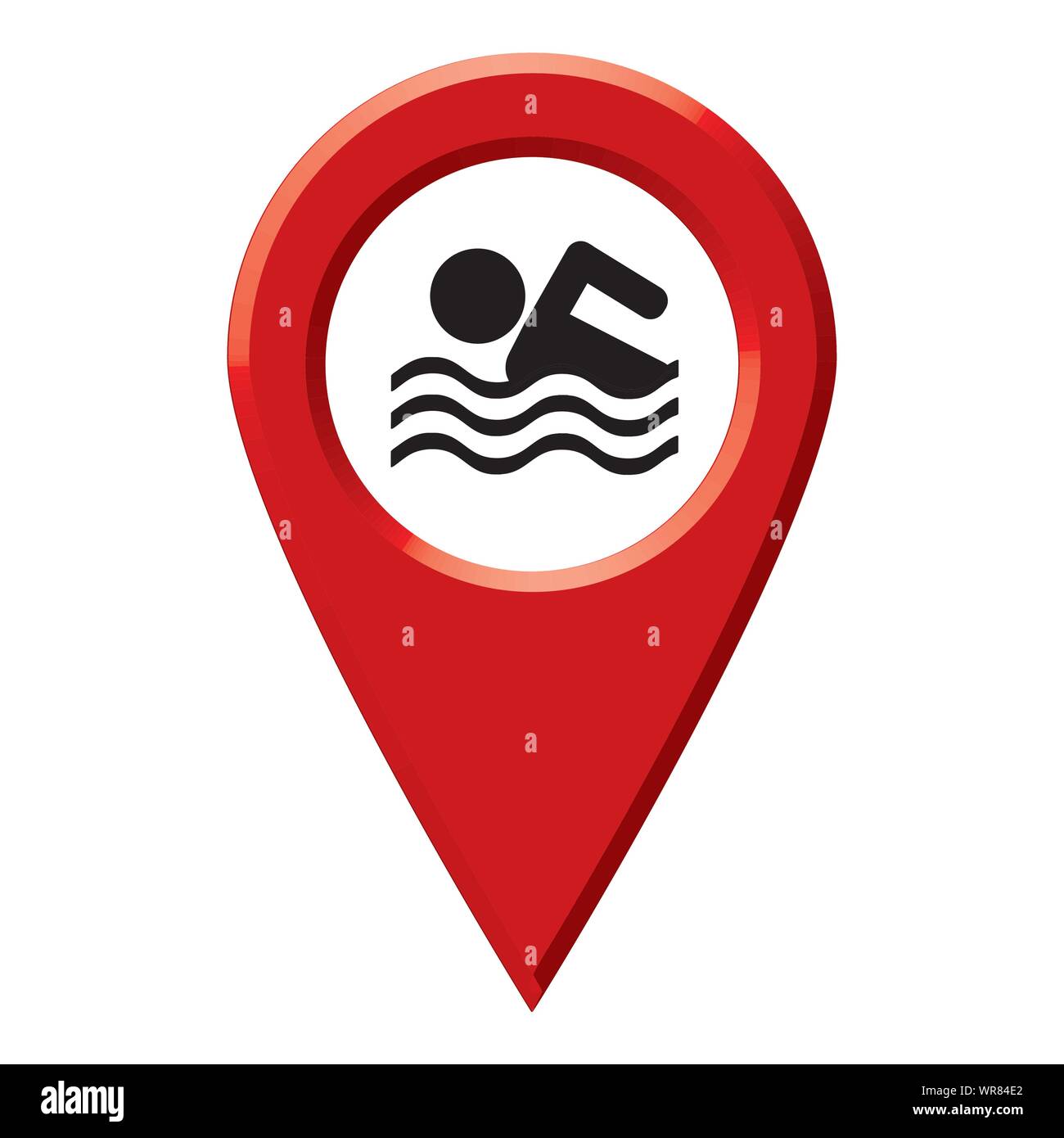 map pointer s wimming Stock Vector