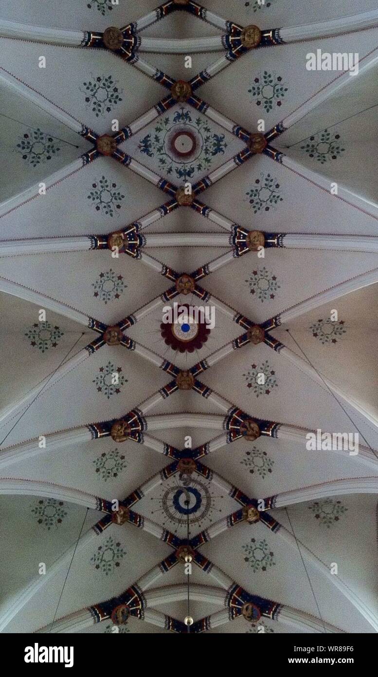 Pattern Of Ribbed Vaulting Ceiling Stock Photo