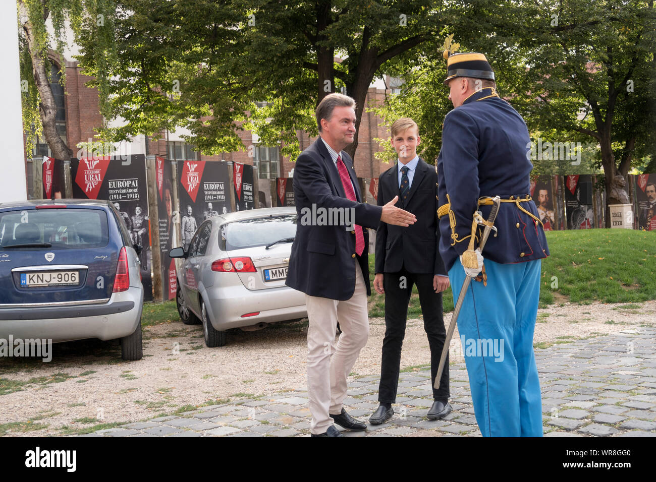 Budapest, Hungary - Aug 17, 2019: Georg von Habsburg  attendon the Remembrance ceremony of  Charles IV the last King of Hungary, Budapest, Hungary. Stock Photo