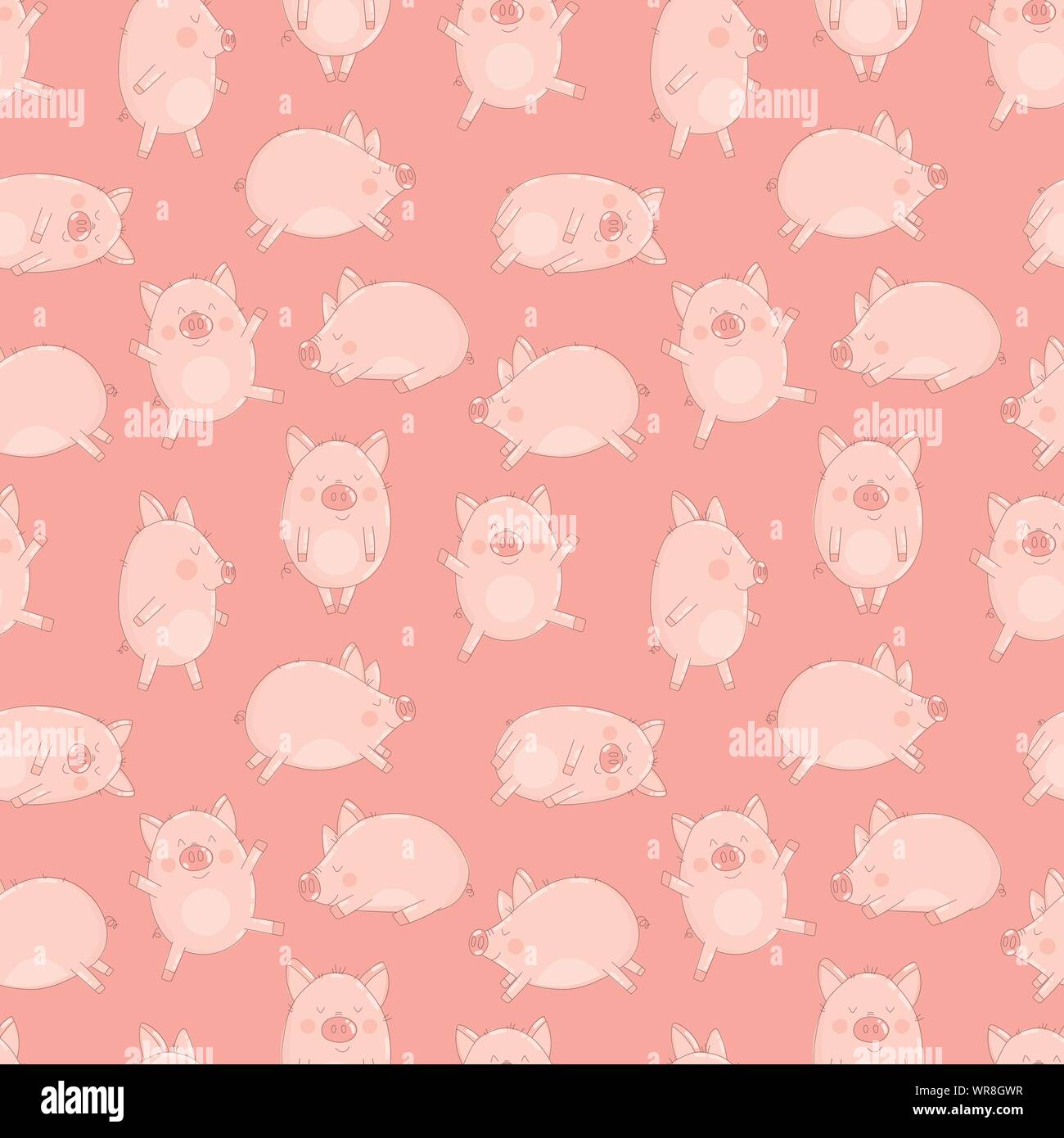 Seamless pattern of cheerful pigs on an isolated pink background. Vector illustration of piglets for New Year, prints, wrapping paper, cards, children Stock Vector Image & Art - Alamy Seamless pattern of cheerful pigs on an isolated pink background. Vector illustration of piglets for New Year, prints, wrapping paper, cards, children Stock Vector Image & Art - Alamy