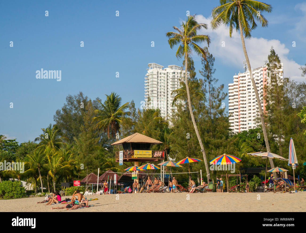 Beach at Batu Ferringhi, Penang, Malaysia Stock Photo Alamy