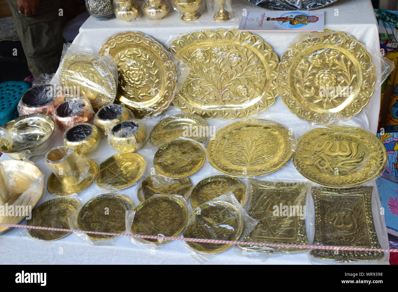 Metal made show piece plates Stock Photo