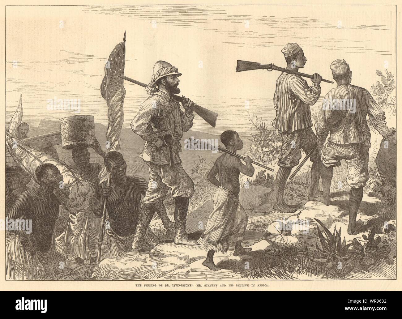 Finding Dr. Livingstone Mr Stanley & his retinue. Africa Explorers