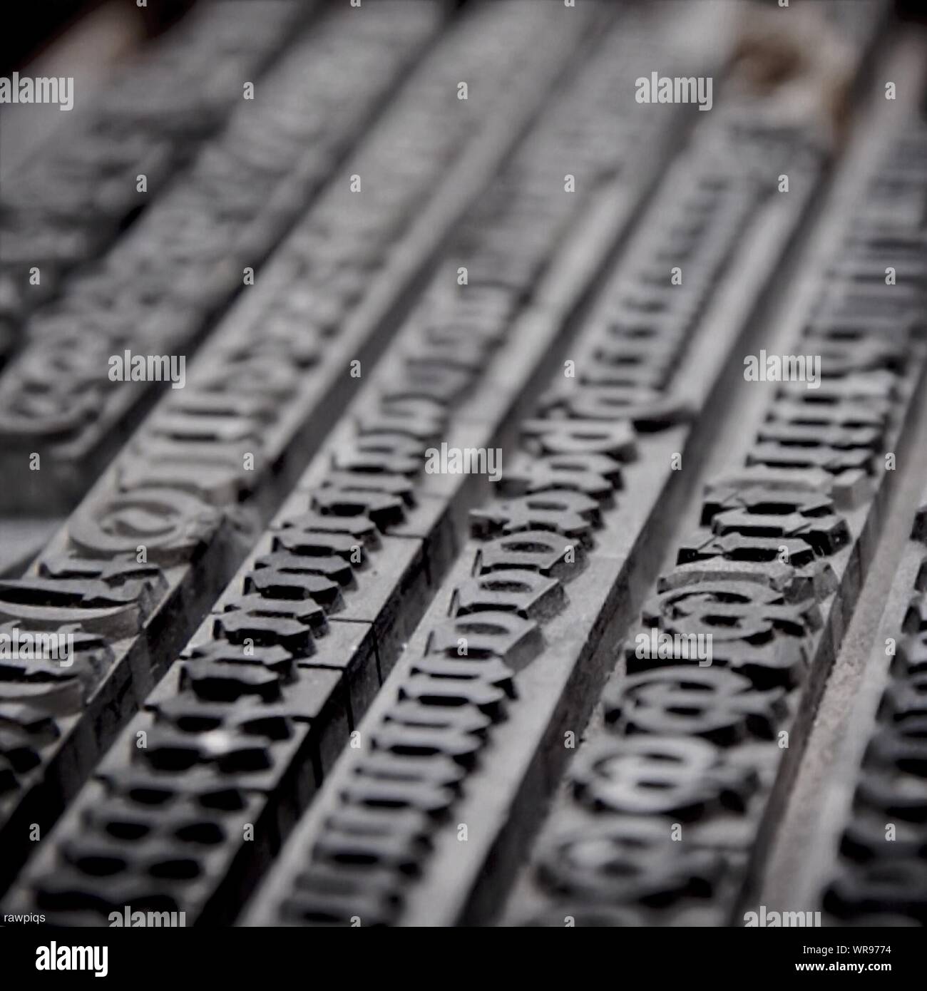 Type Set Block P Gothic setting hi-res stock photography and images - Alamy