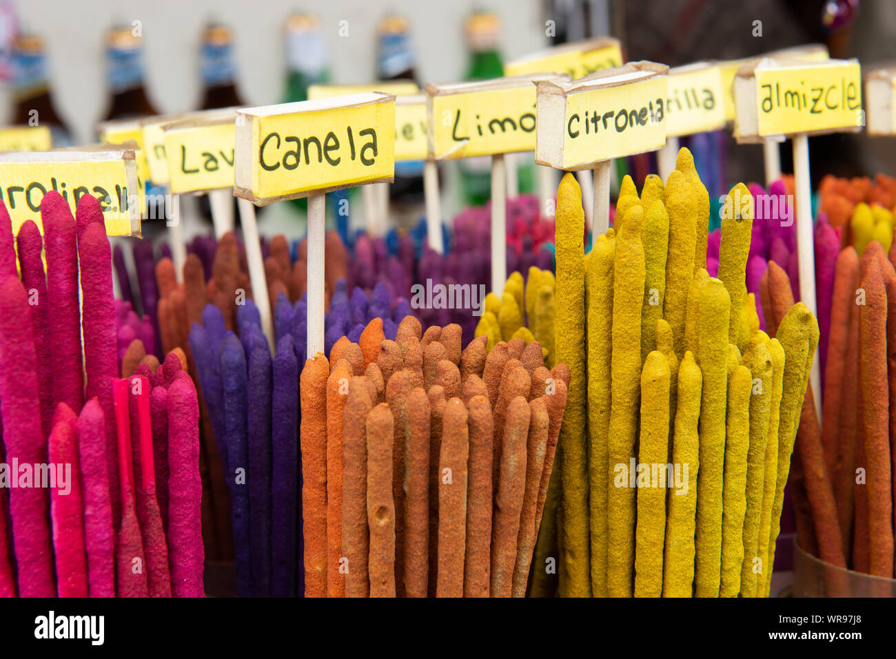 Incense sticks in hindu temple hi-res stock photography and images - Alamy