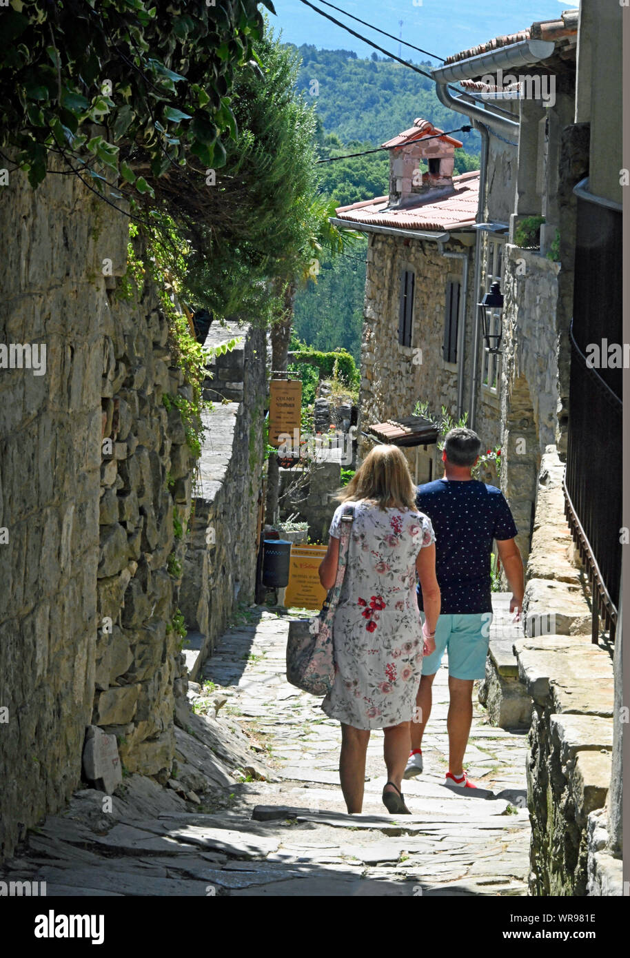 'The world's smallest town', Hum, in Croatia Stock Photo