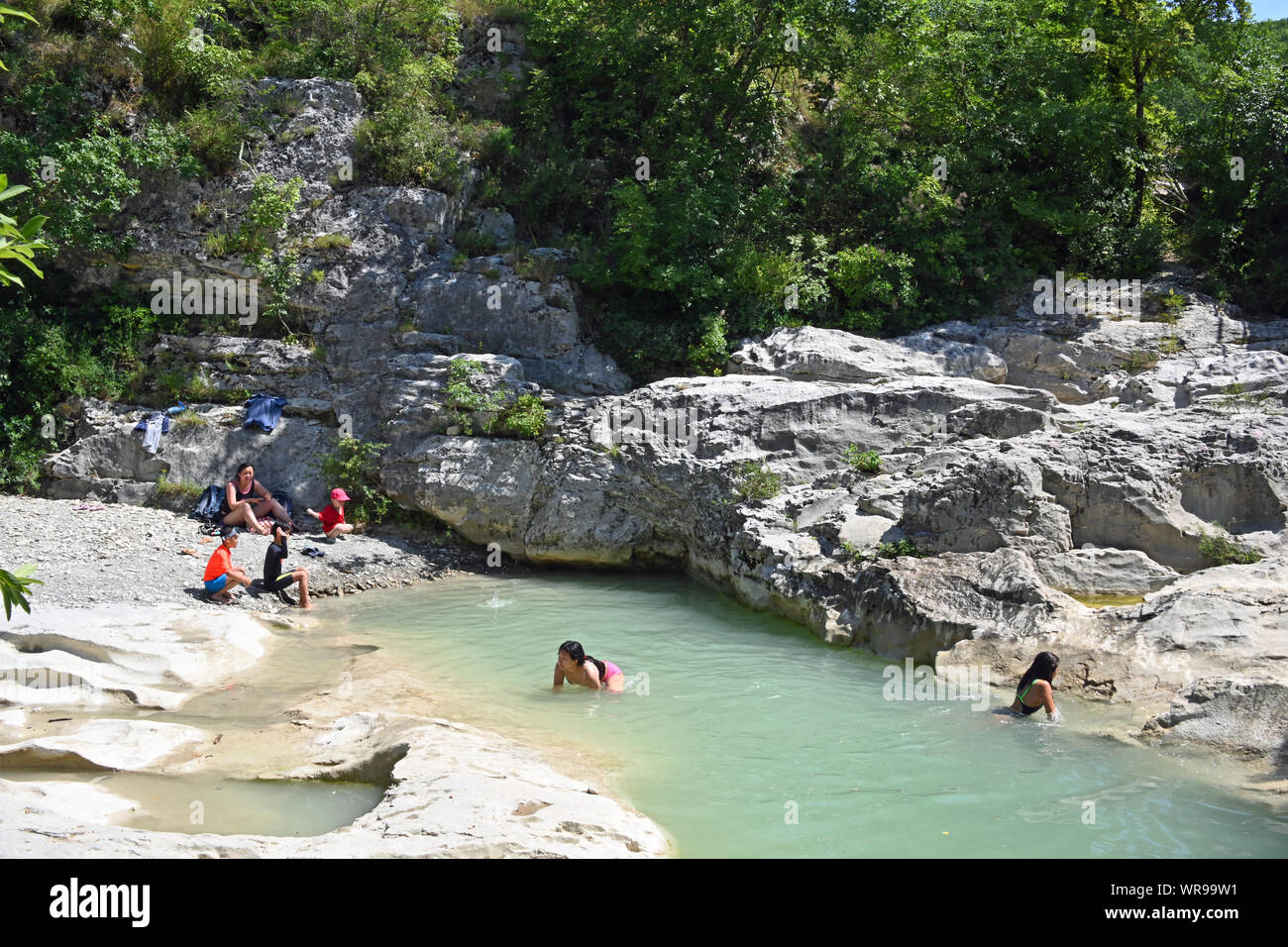 Pools at Kotli, on the Istrian peninsula, Croatia Stock Photo