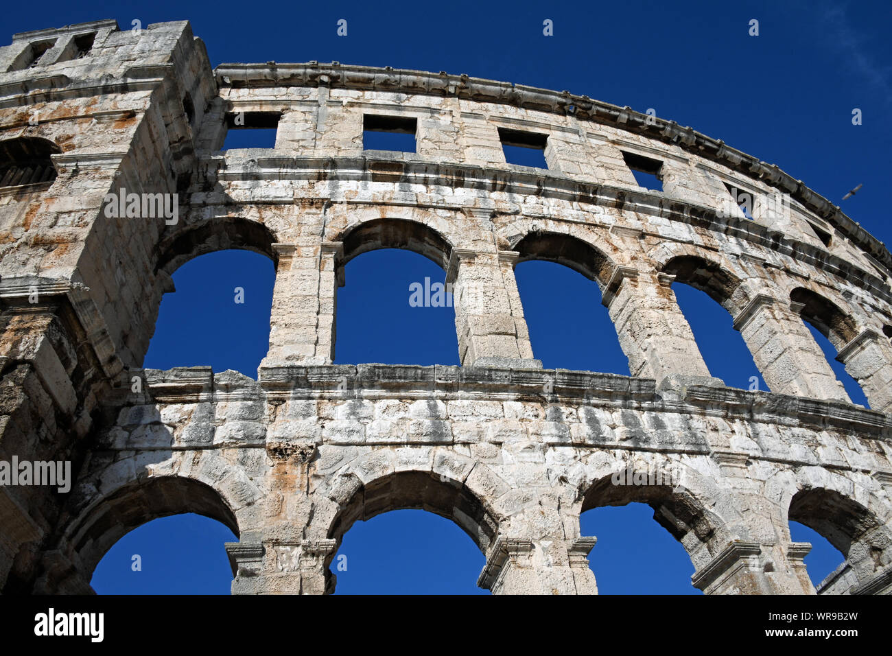 The Roman Arena of Pula, Istria, Croatia, Europe Stock Photo