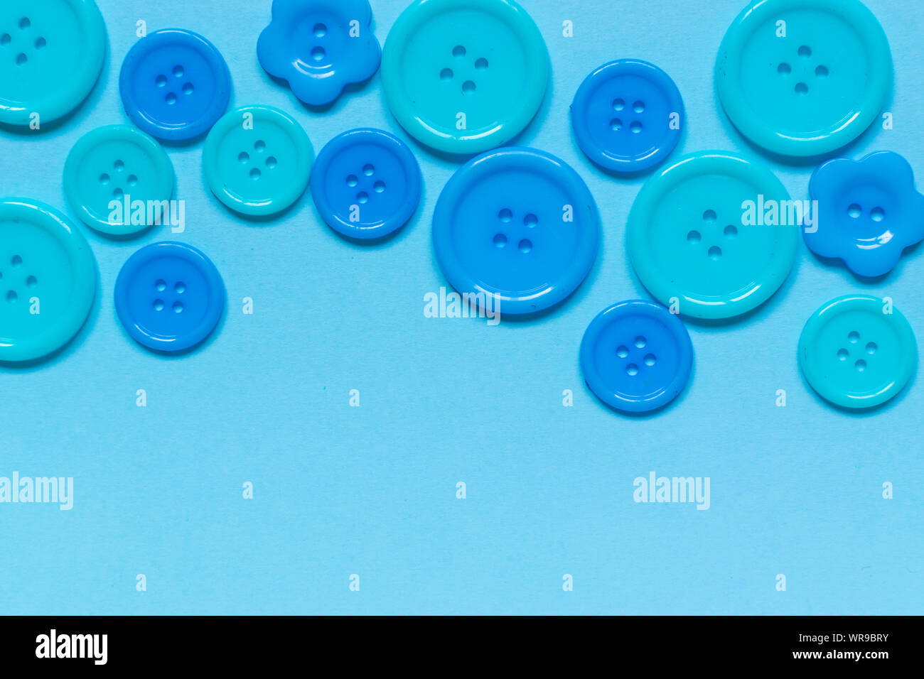 blue sewing buttons