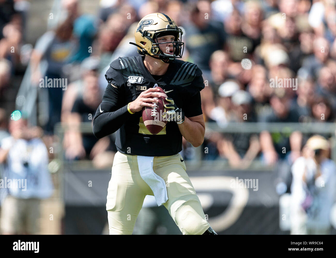 West Lafayette, Indiana, Usa. 07th Sep, 2019. Purdue Quarterback Elijah 