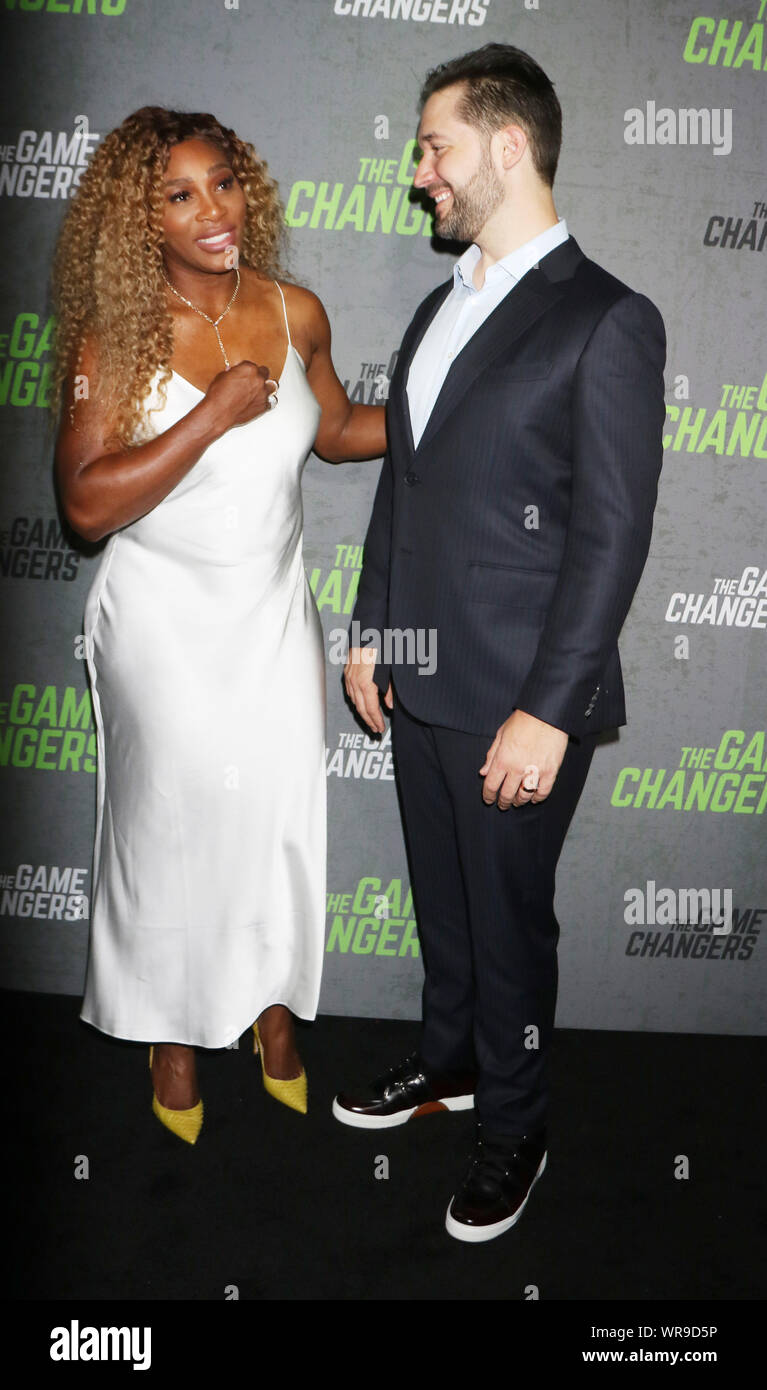 September 09 2019 Serena Williams Alexis Ohanian Attend The Premiere Of The Game Changers At The Regal Battery Park In New York September 09 2019 Credit Rw Mediapunch Stock Photo Alamy