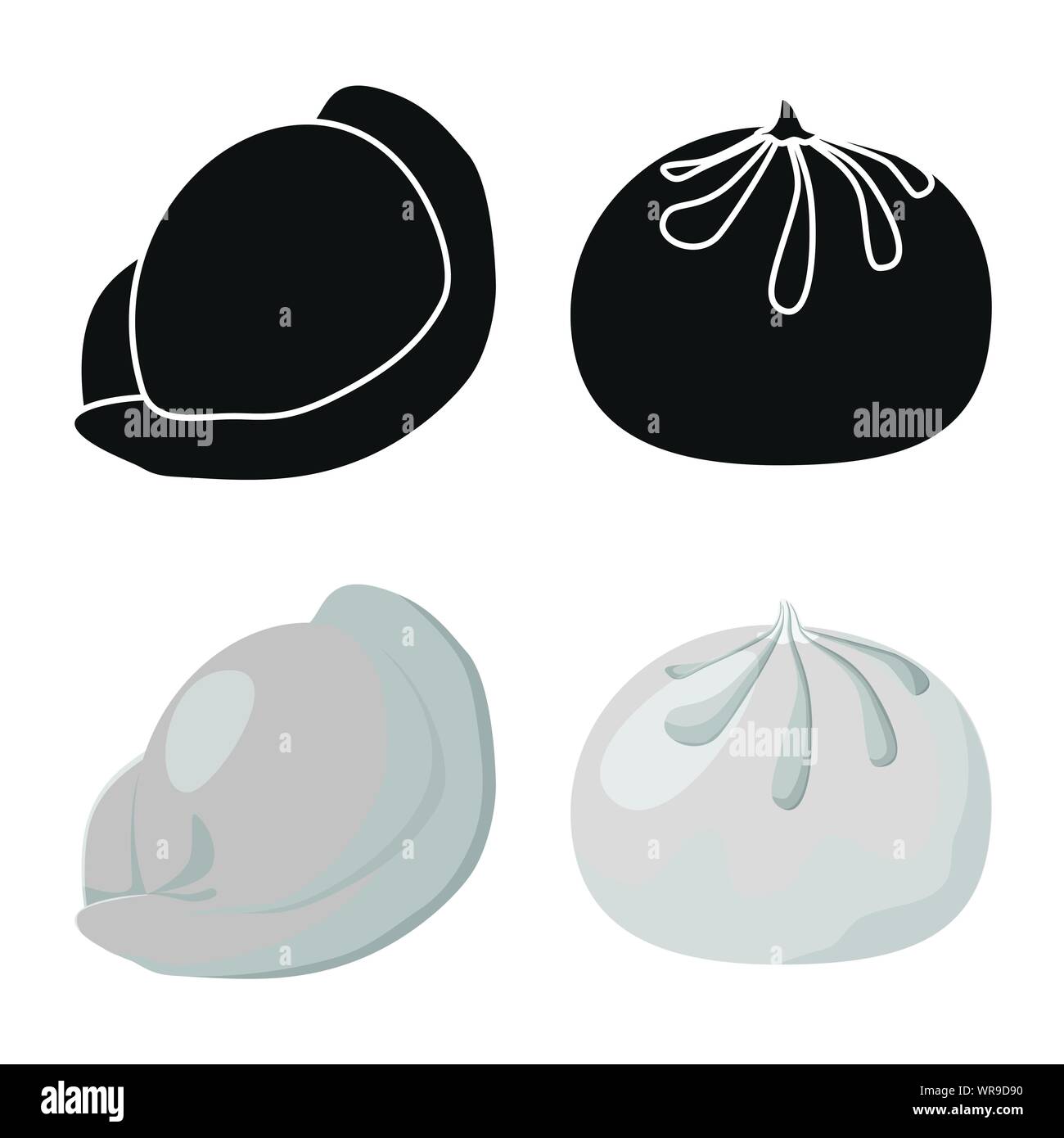 Vector illustration of products and cooking symbol. Collection of ...