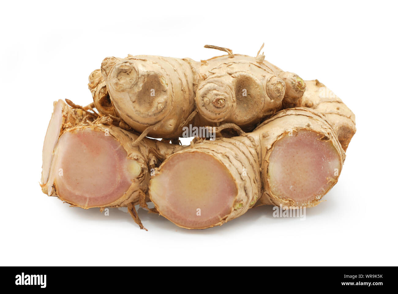 Black ginger root isolated on white background Stock Photo