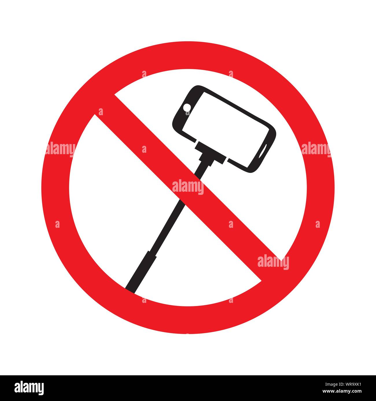 selfie ban Stock Vector