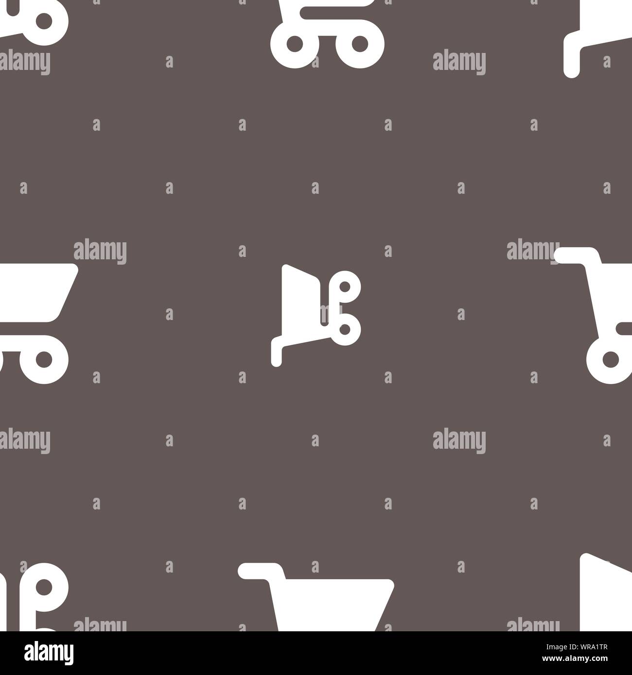 shopping basket icon sign. Seamless pattern on a gray background. Vector Stock Vector
