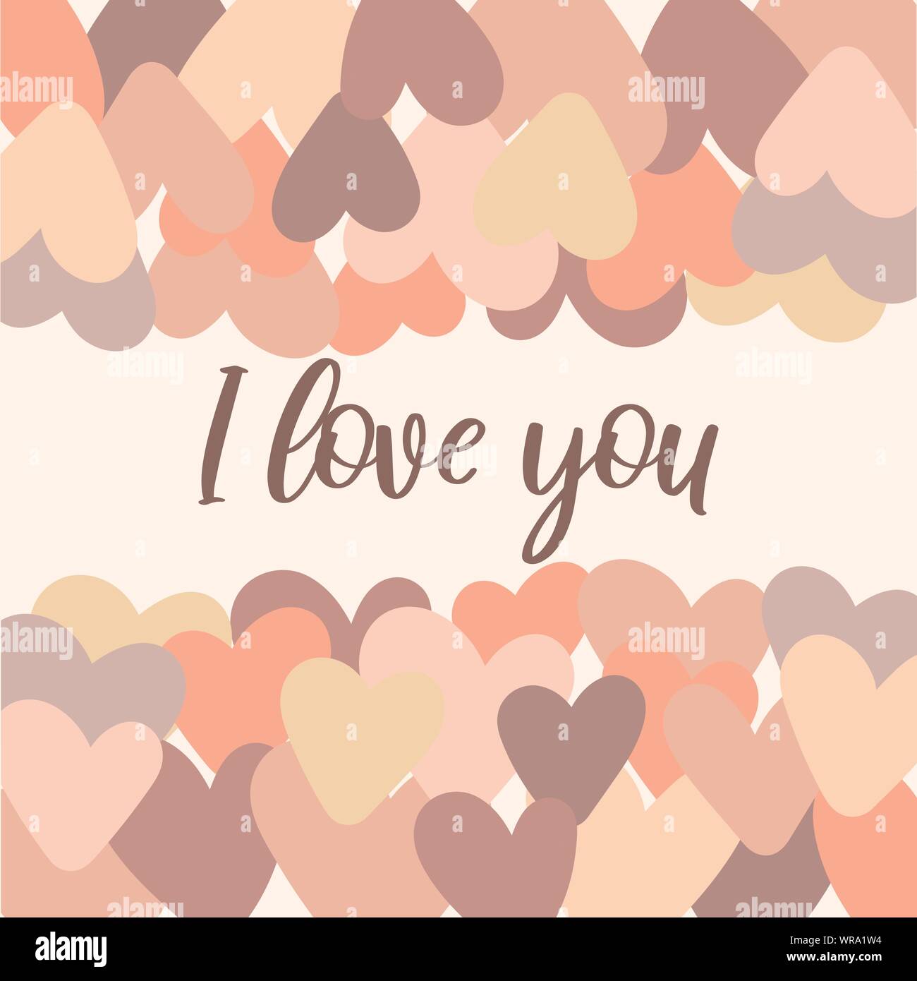 Vector image of the inscription I love you on a background of pink ...