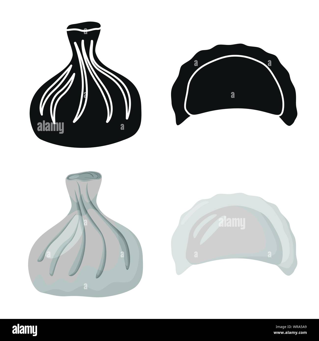 Vector design of products and cooking icon. Set of products and ...