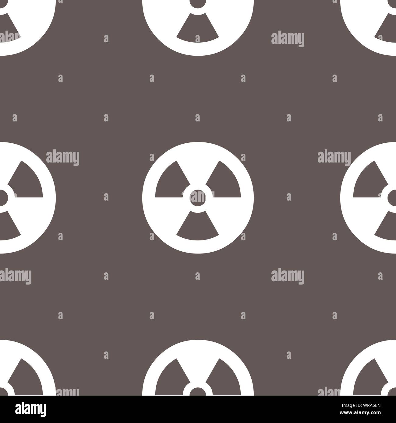 radiation icon sign. Seamless pattern on a gray background. Vector Stock Vector