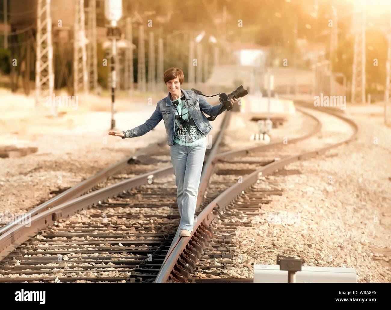 Balancing track hi-res stock photography and images - Alamy