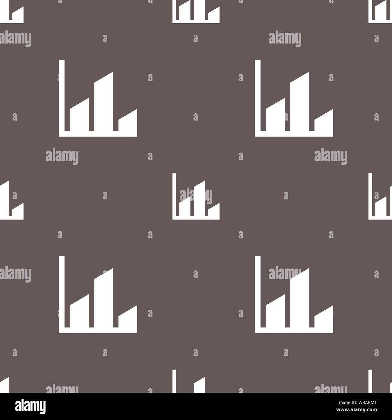 Chart icon sign. Seamless pattern on a gray background. Vector Stock ...